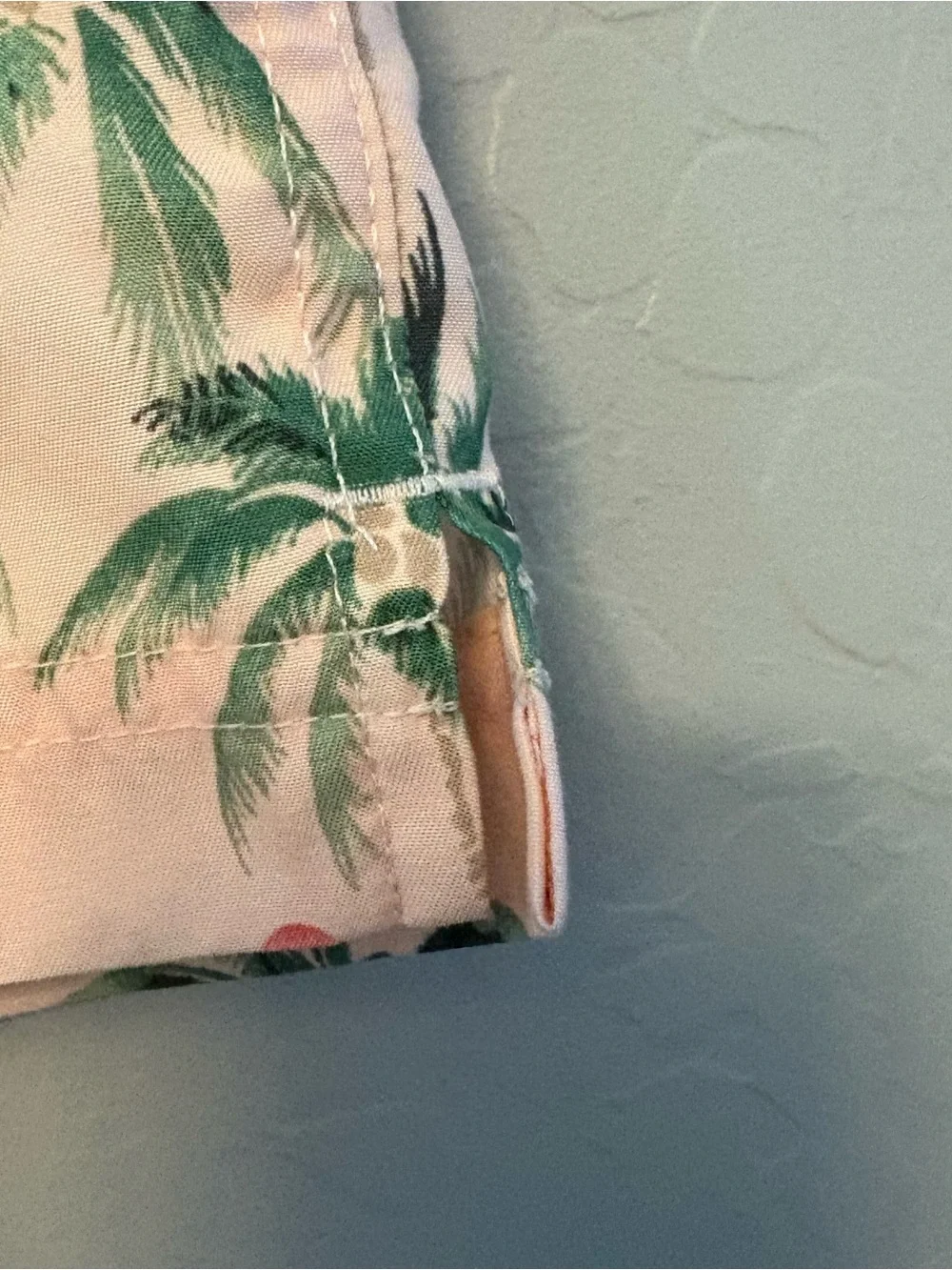 Old Navy pink flamingo and palm tree print boys swim trunks size xs 5
